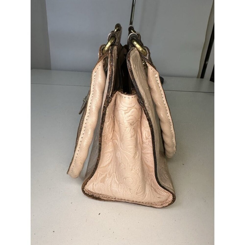 Patricia Nash Rienzo Satchel Tooled Leather Purse - Light Pink Pre-owned - Picture 10 of 12